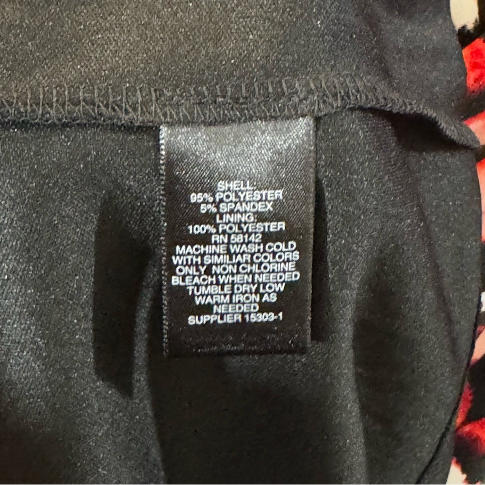 Liz Claiborne Black‎ and Red Long Sleeve Dress - Picture 6 of 9